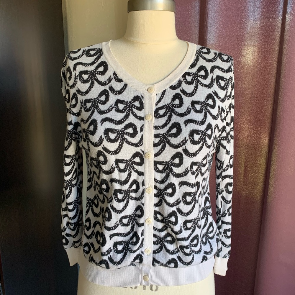 Black & White Bow Cardigan 🎀